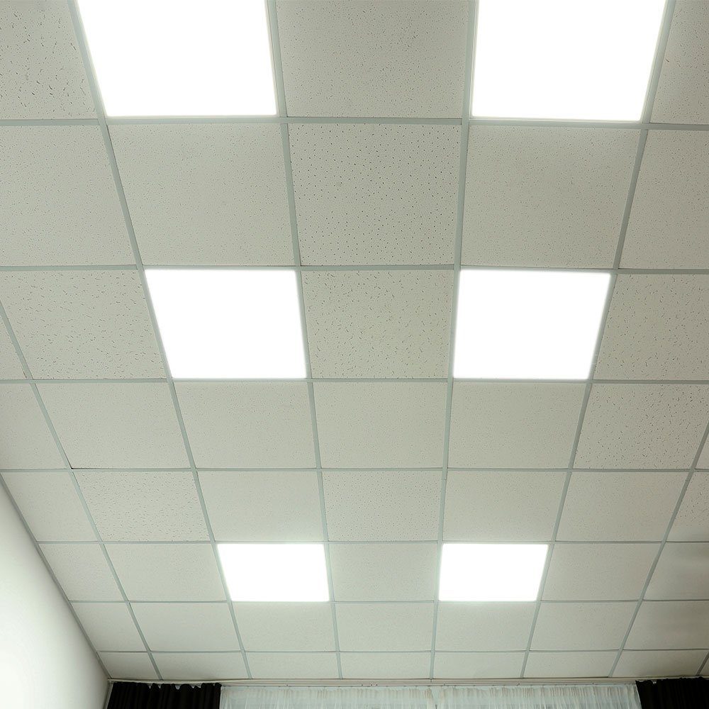 V-TAC LED Deckenleuchte, 6x verbaut, Rasterleuchte Einbaulampe Deckenlampe LED-Leuchtmittel Tageslichtlampe fest Panel LED