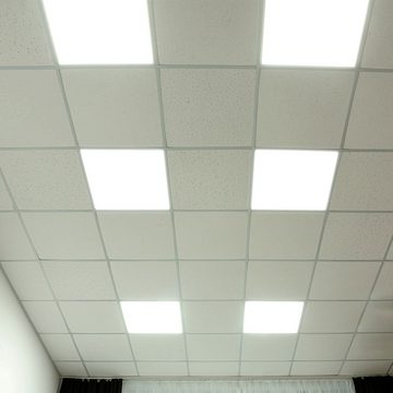 V-TAC LED Deckenleuchte, LED-Leuchtmittel fest verbaut, Kaltweiß, Tageslichtweiß, Einbaupanel Deckenlampe Rasterlampe slim Tageslichtlampe LED L 59,5 cm