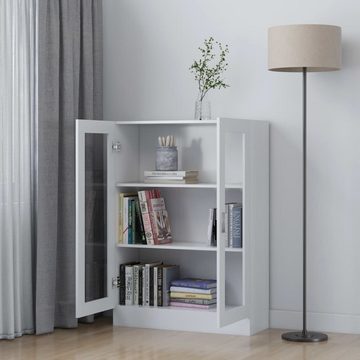 furnicato Bücherregal Vitrinenschrank Weiß 82,5x30,5x115 cm Holzwerkstoff