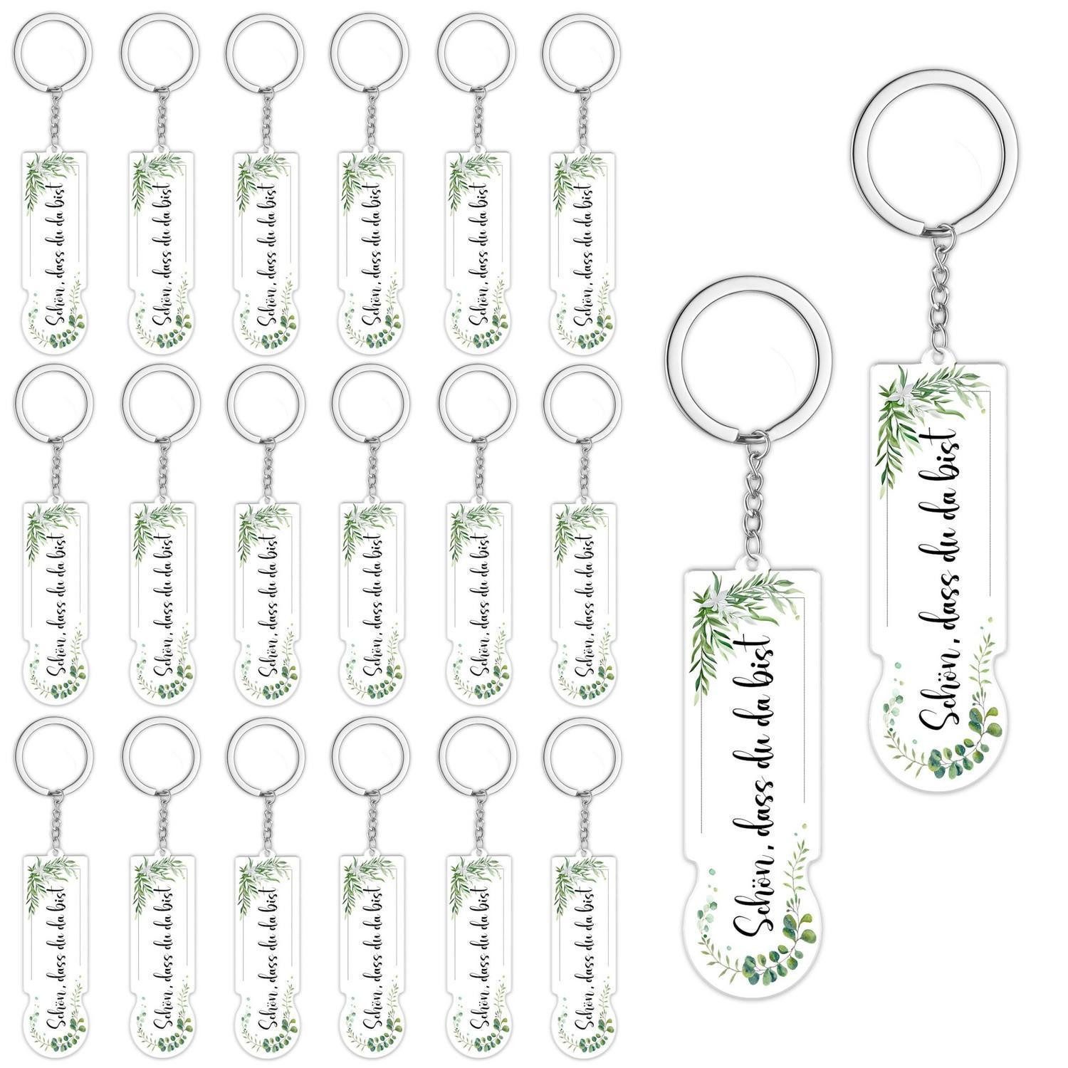 LuxusKollektion Dekohänger Einkaufswagenchip Set 20x Acryl Schön dass du da bist