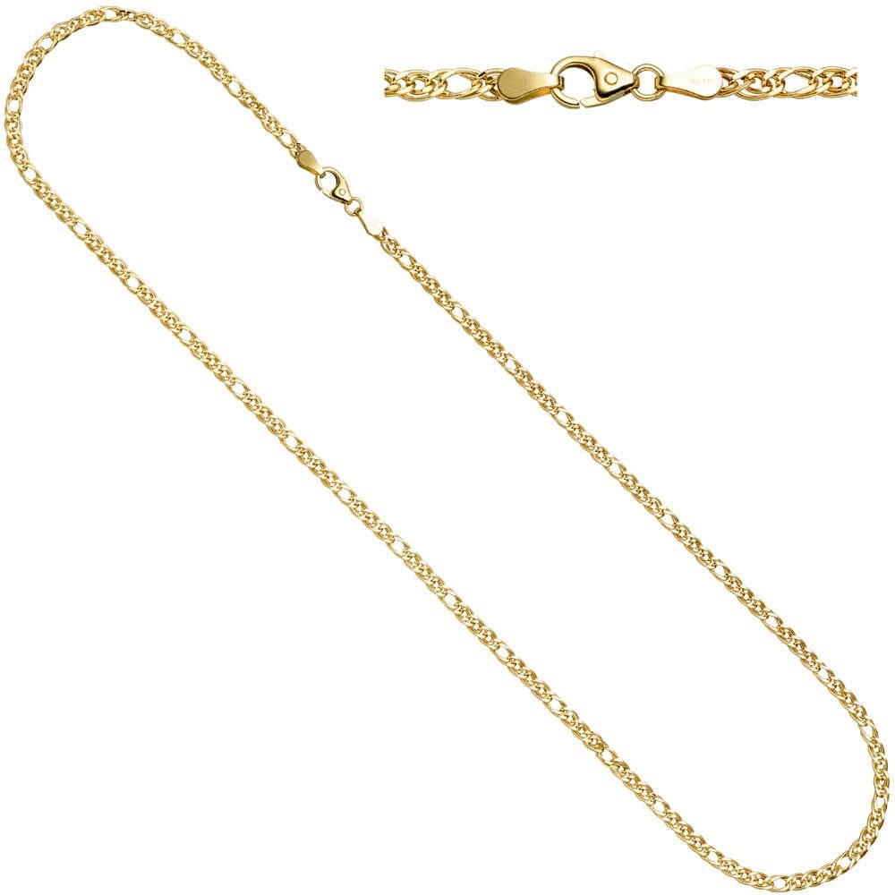 Schmuck Krone Goldkette 3mm Zwillings-Panzerkette aus 585 Gelbgold, 45cm, G günstig online kaufen