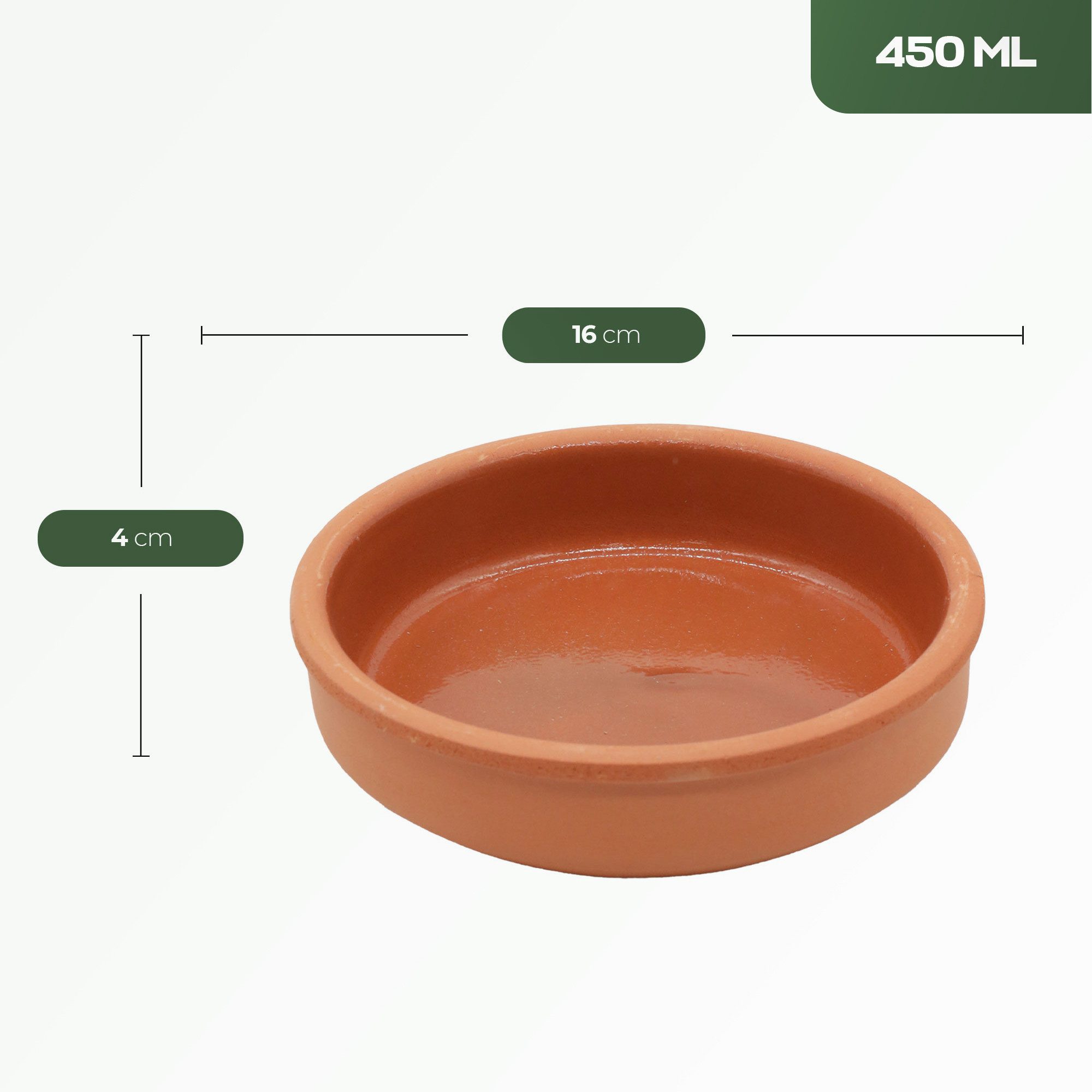 VIAPOT Schale RUMELI Tonschale 2er-Set, Terrakotta (Naturton), (2er-Set, 4-tlg), Große Natur-Tonschale, ideal für Ofengerichte und Sütlaç