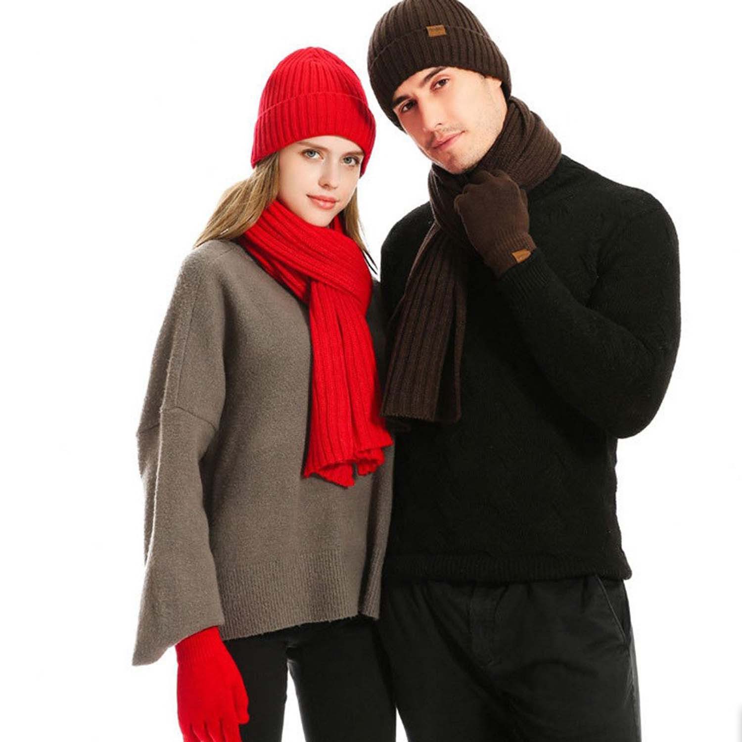 trends for living Strickmütze Dreiteiliges Schal günstig online kaufen