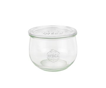 MamboCat Einmachglas 6er Set Weck Gläser 580ml Tulpengläser mit 6 Glasdeckeln Rezeptheft, Glas