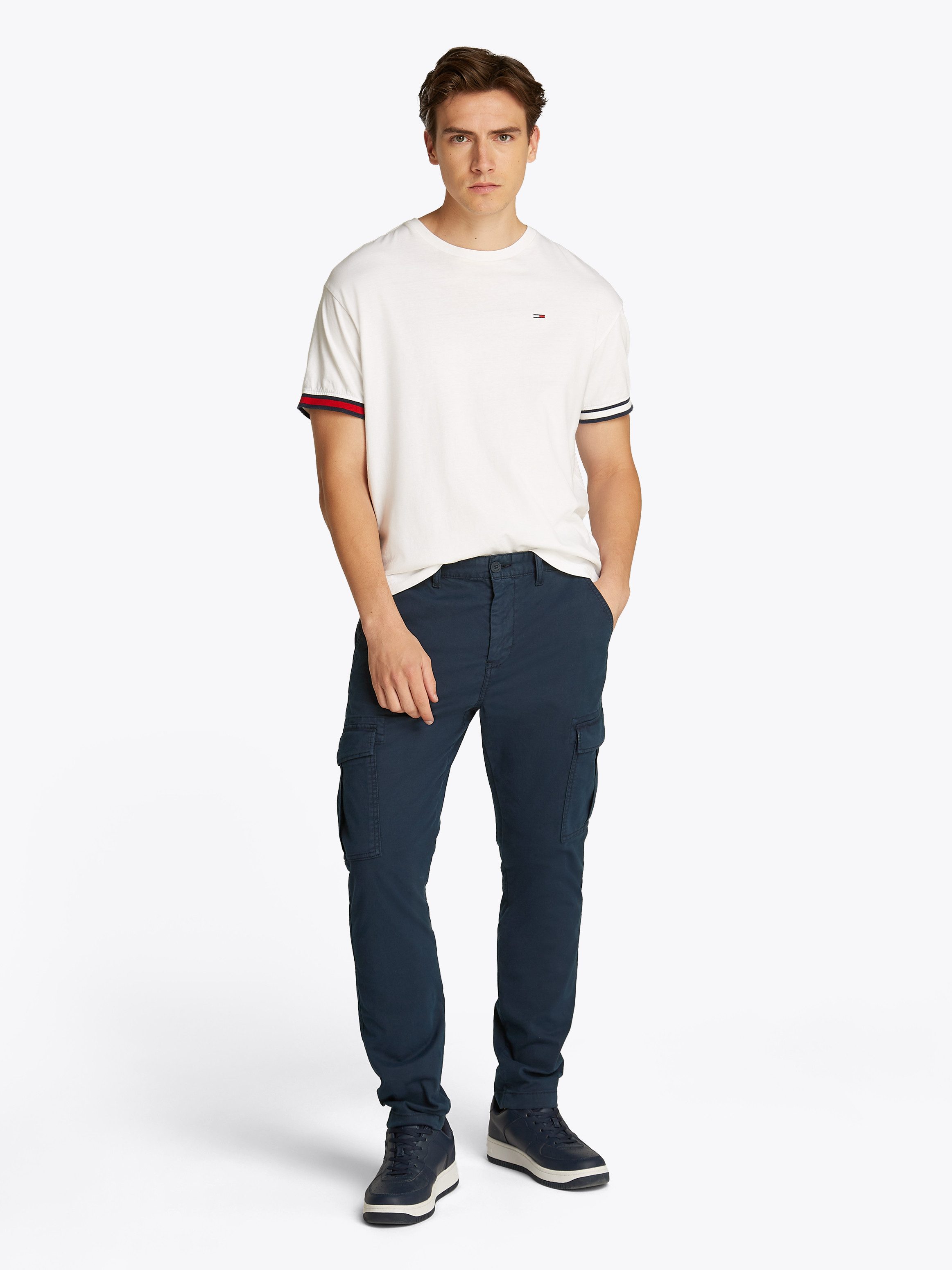 Tommy Jeans Cargohose TJM AUSTIN CARGO mit Logostickerei