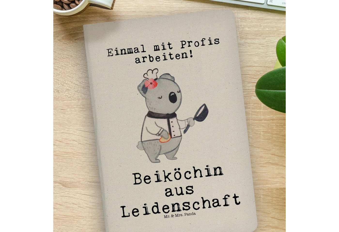 Thumbnail - Mr. & Mrs. Panda Notizbuch Beiköchin Leidenschaft - Transparent - Geschenk, DIN A4 Arbeitsbuch, Mr. & Mrs. Panda, Echte ...