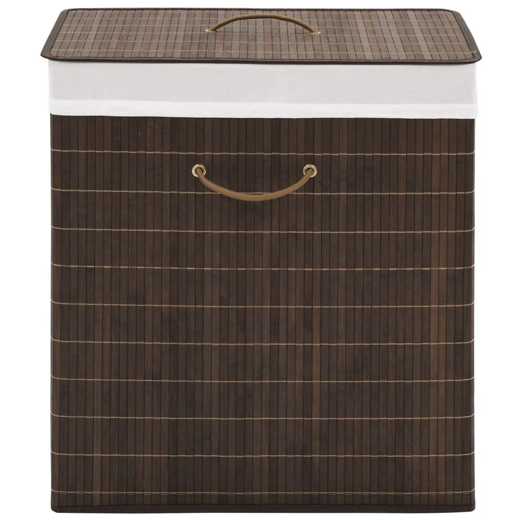 vidaXL Wäschebox aus Bambus in Dunkelbraun (LxBxH: 30x40x60 cm)