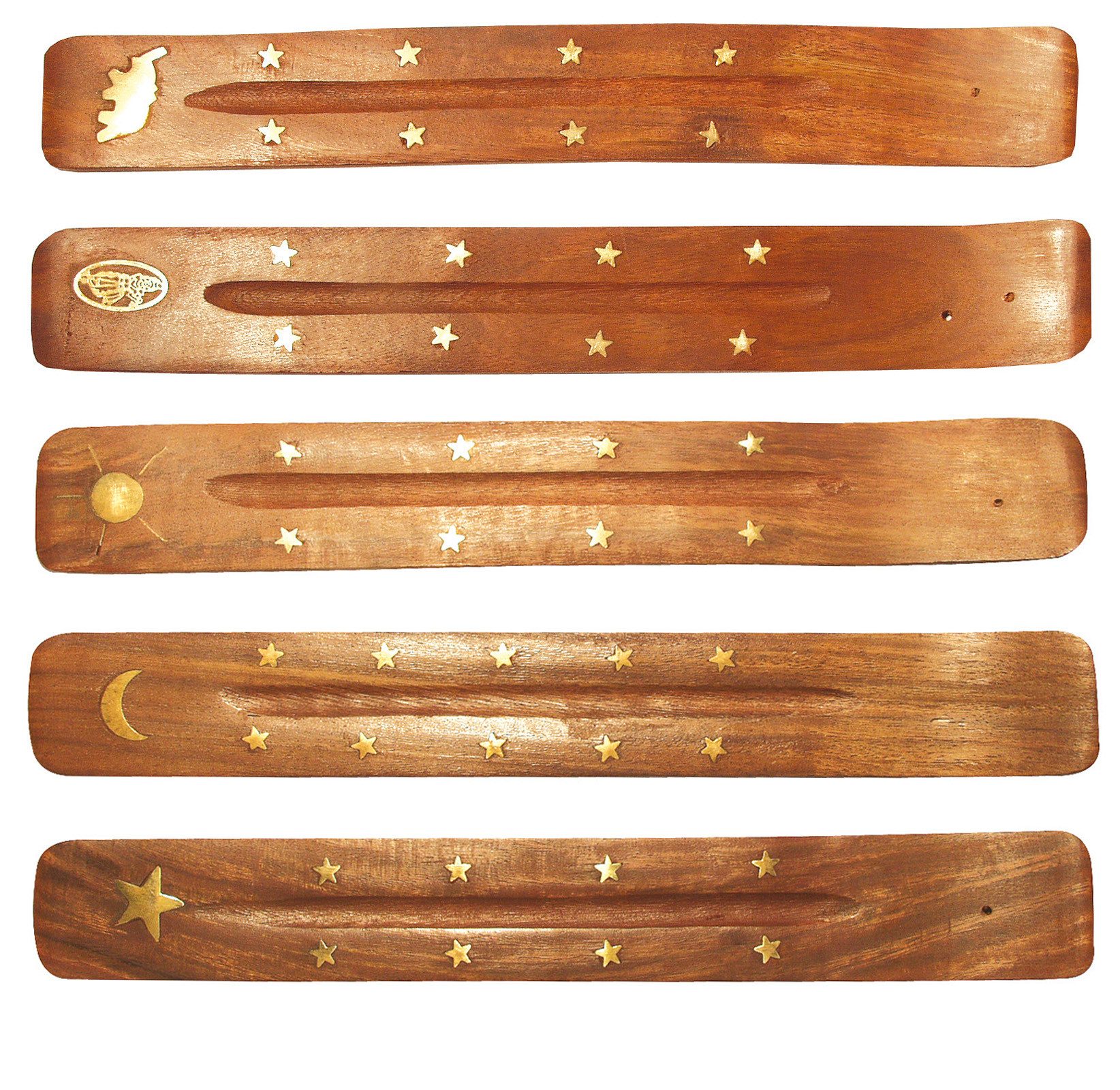 Saraswati Räucherstäbchen-Halter Räucherstäbchenhalter "India" Holz länglich 26cm