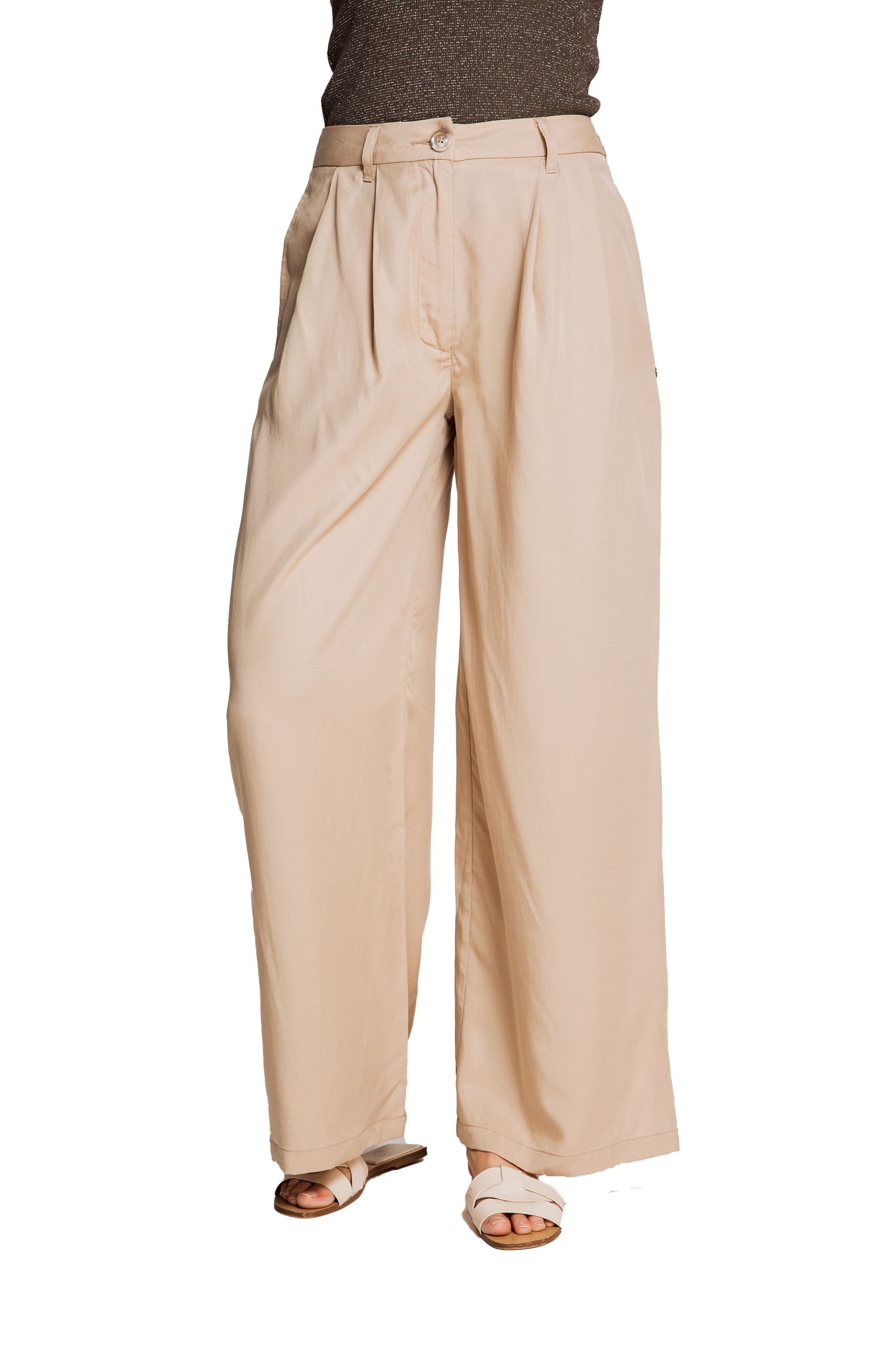 Zhrill Chinos Stoffhose ZHRULAN Beige (0-tlg) angenehmer Tragekomfort