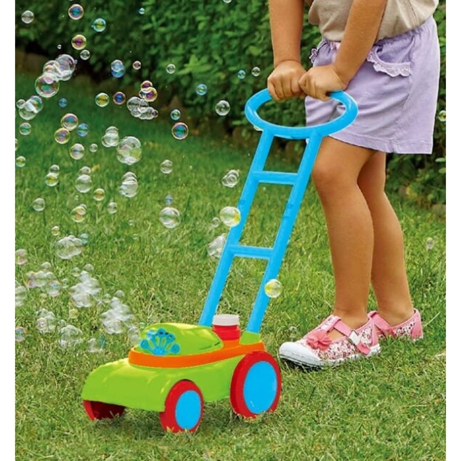 Vedes Seifenblasenspielzeug Seifenblasen-Rasenmäher,Inklusive 1 Flasche mit 118ml Flüssigkeit