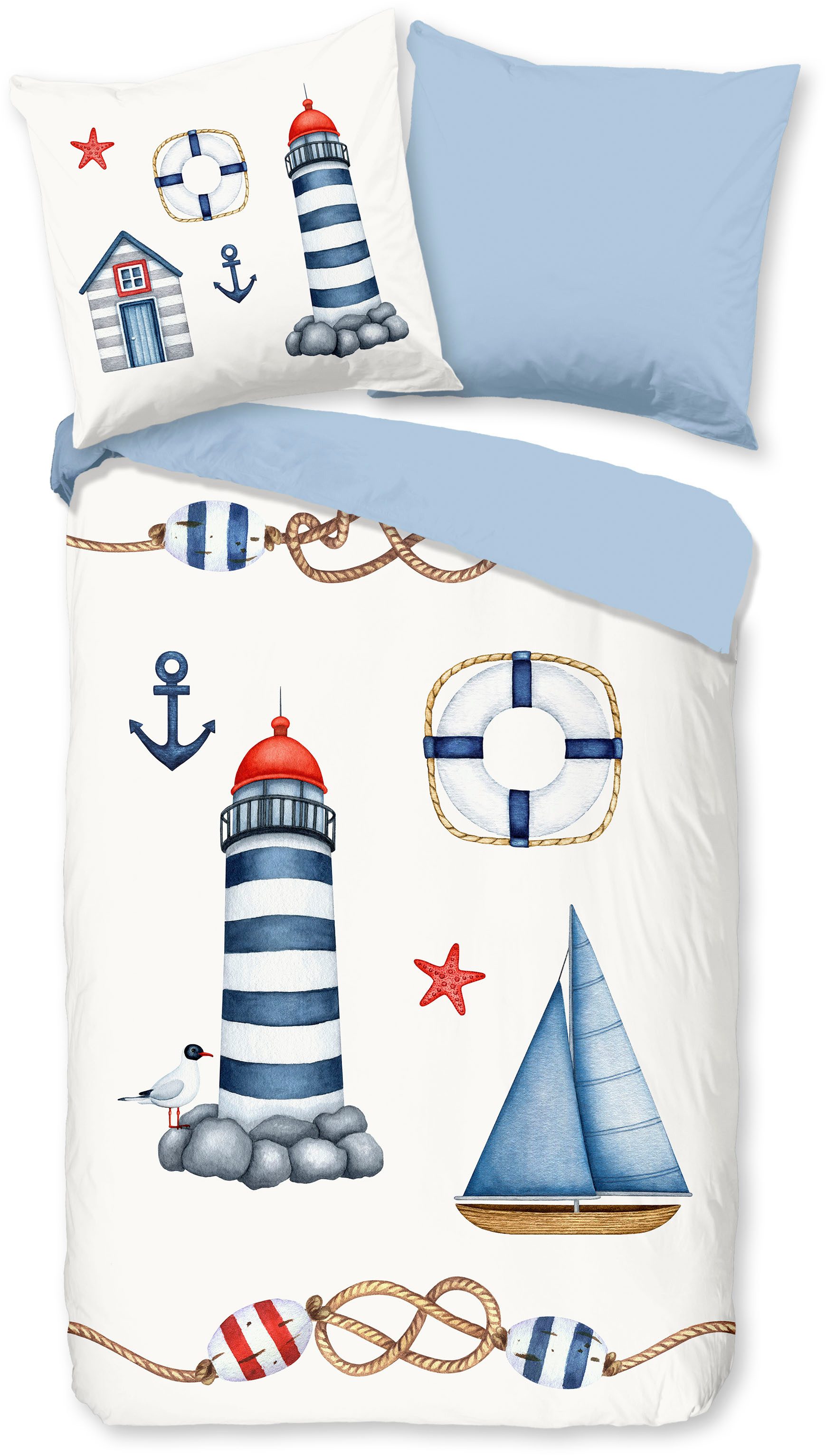 PURE luxury collection Kinderbettwäsche Maritime, Microfaser, günstig online kaufen