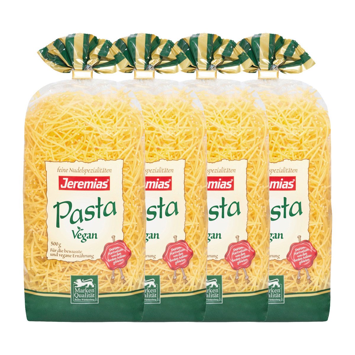 Jeremias Nudeln, Jeremias Pasta Spaghetti kurz aus Hartweizengriess 500g 4er Pack