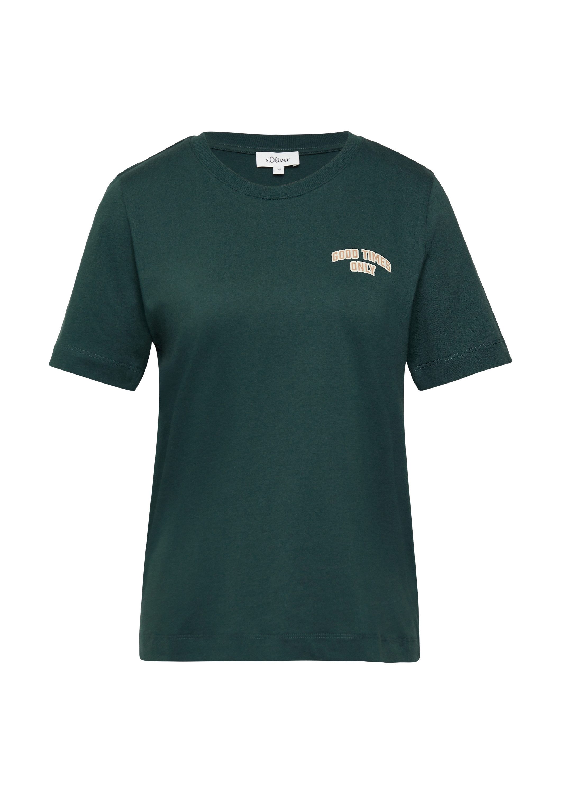s.Oliver Kurzarmshirt T-Shirt T-Shirt im Relaxed Fit mit Front- und Rückenp günstig online kaufen