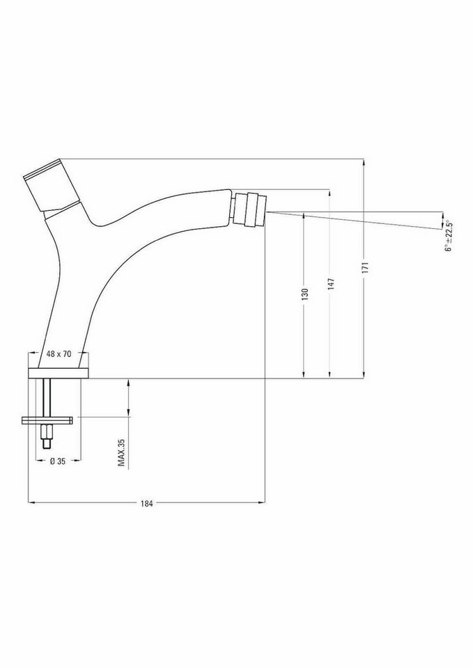 Thumbnail - Homeline Badarmatur Bad Armatur Einhebelmischer Design Waschtisch Armatur Wasserhahn Waschtischarmatur Bad BQE031M (Spar...