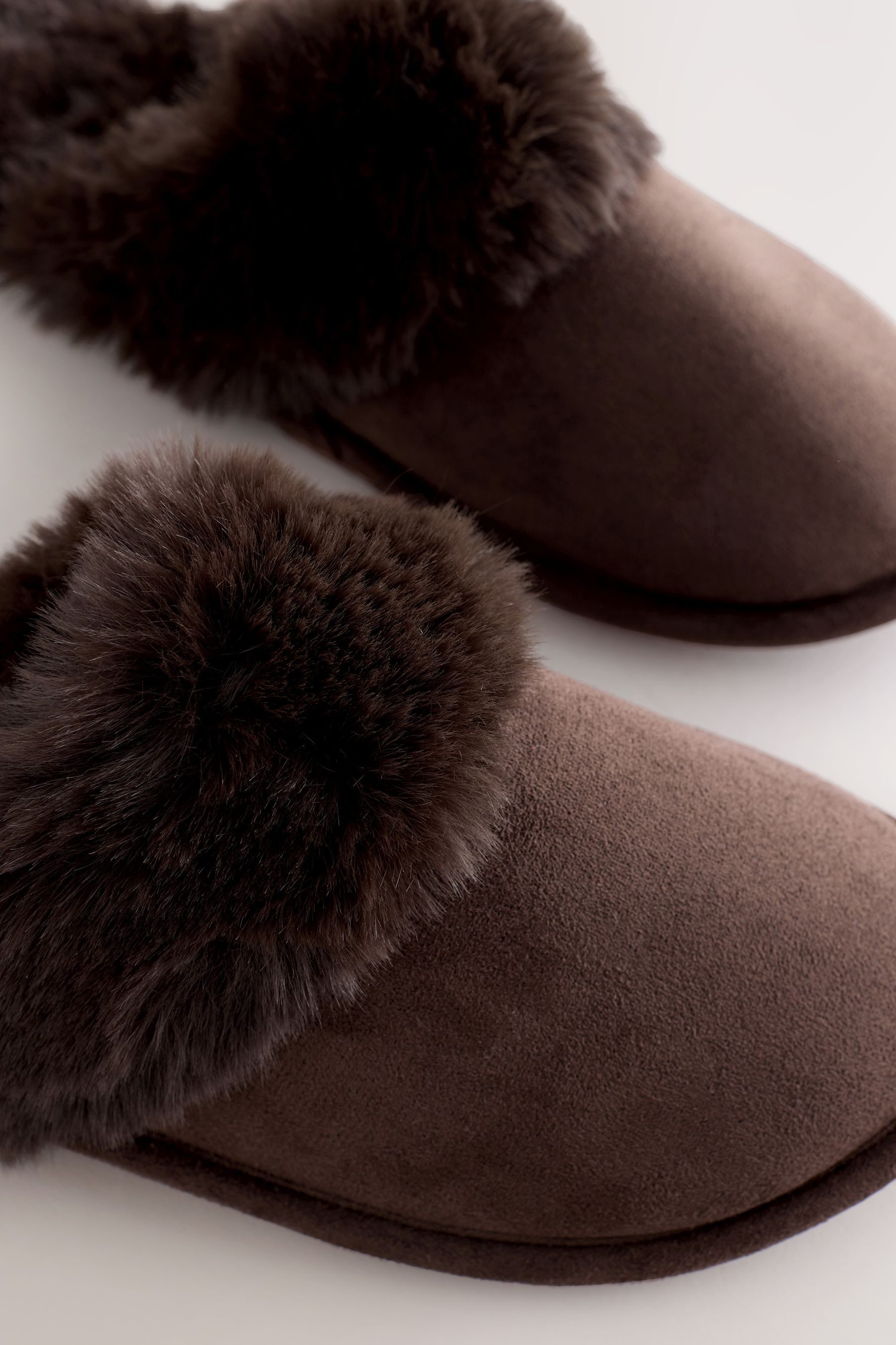 Next Hausschuhe aus Veloursleder mit Kunstfell Hausschuh (1-tlg)
