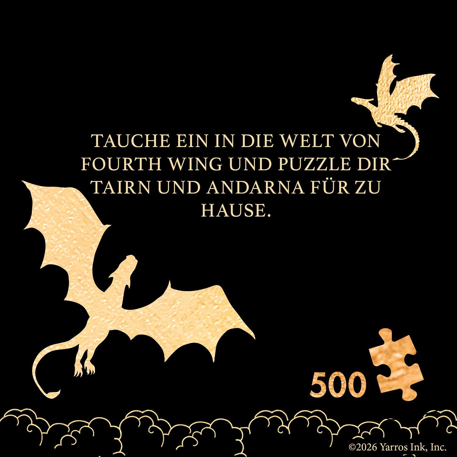 Kosmos Puzzle 500 Teile Puzzle Fourth Wing Puzzle Dragons 686390, Puzzleteile