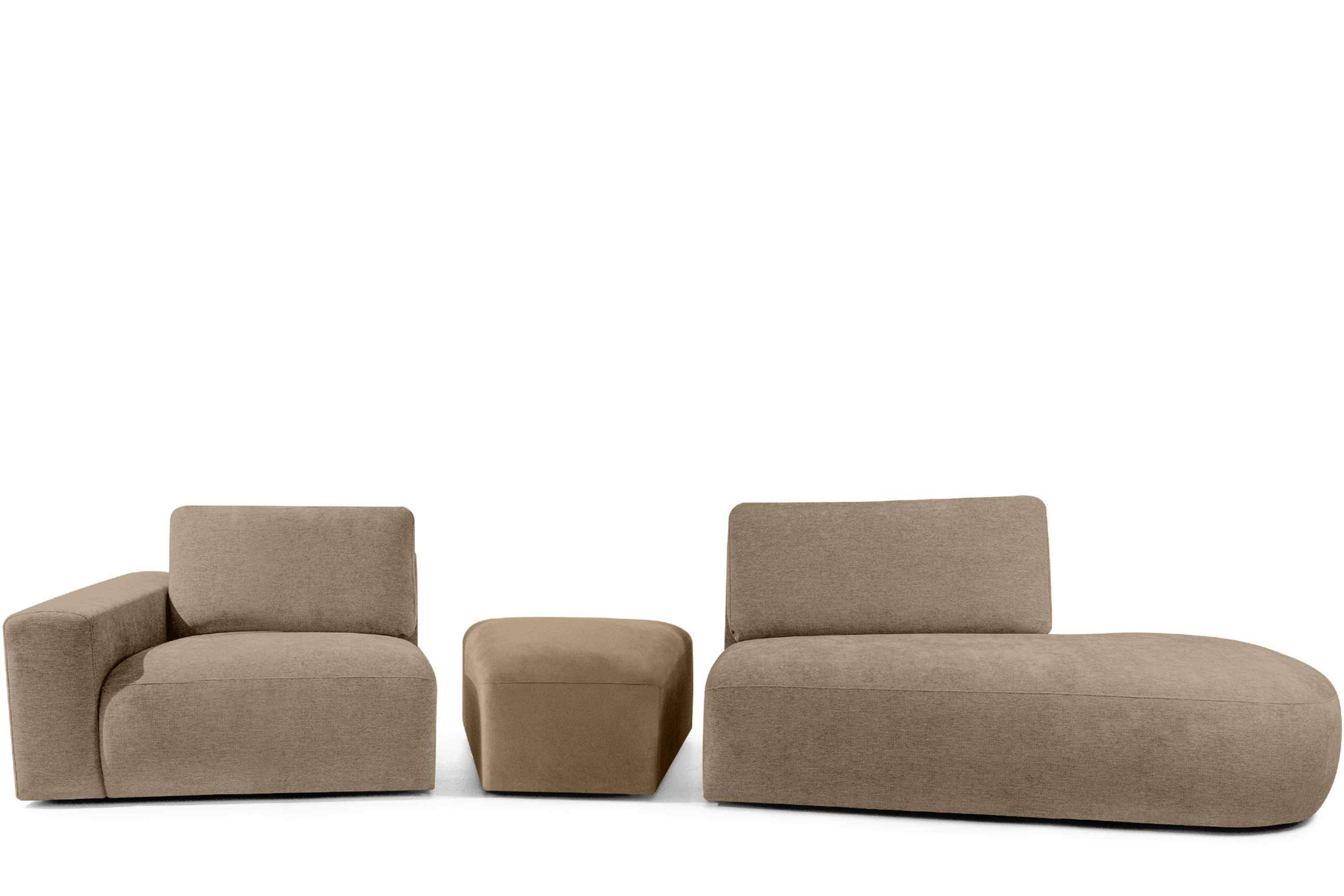 KONSIMO® 4-Sitzer ZUCCO Big-Sofa, Modern, organische Form, handgefertigt, 3 Teile, hergestellt in der EU