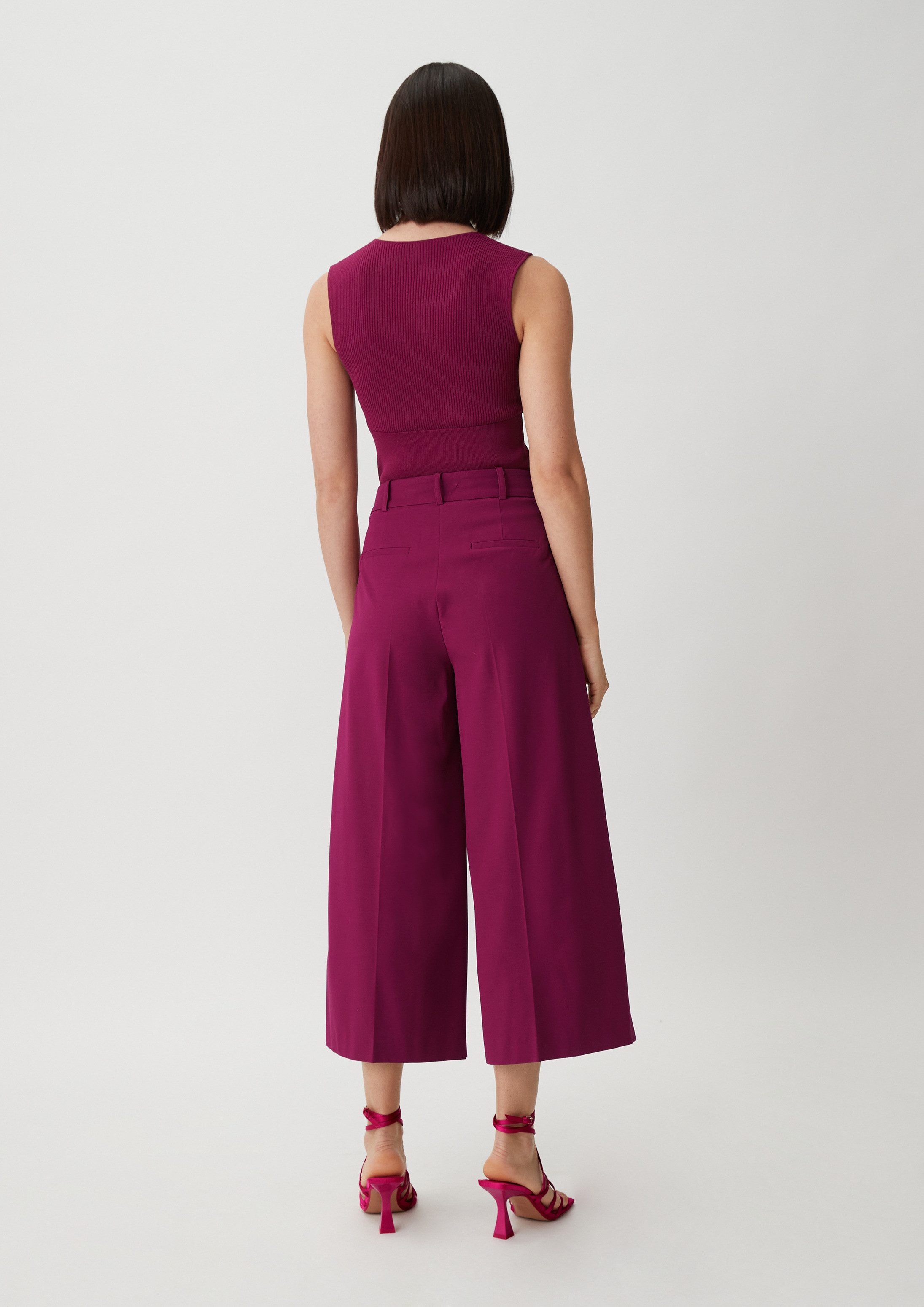 comma Culotte Hose Loose: Hose mit Bügelfalten