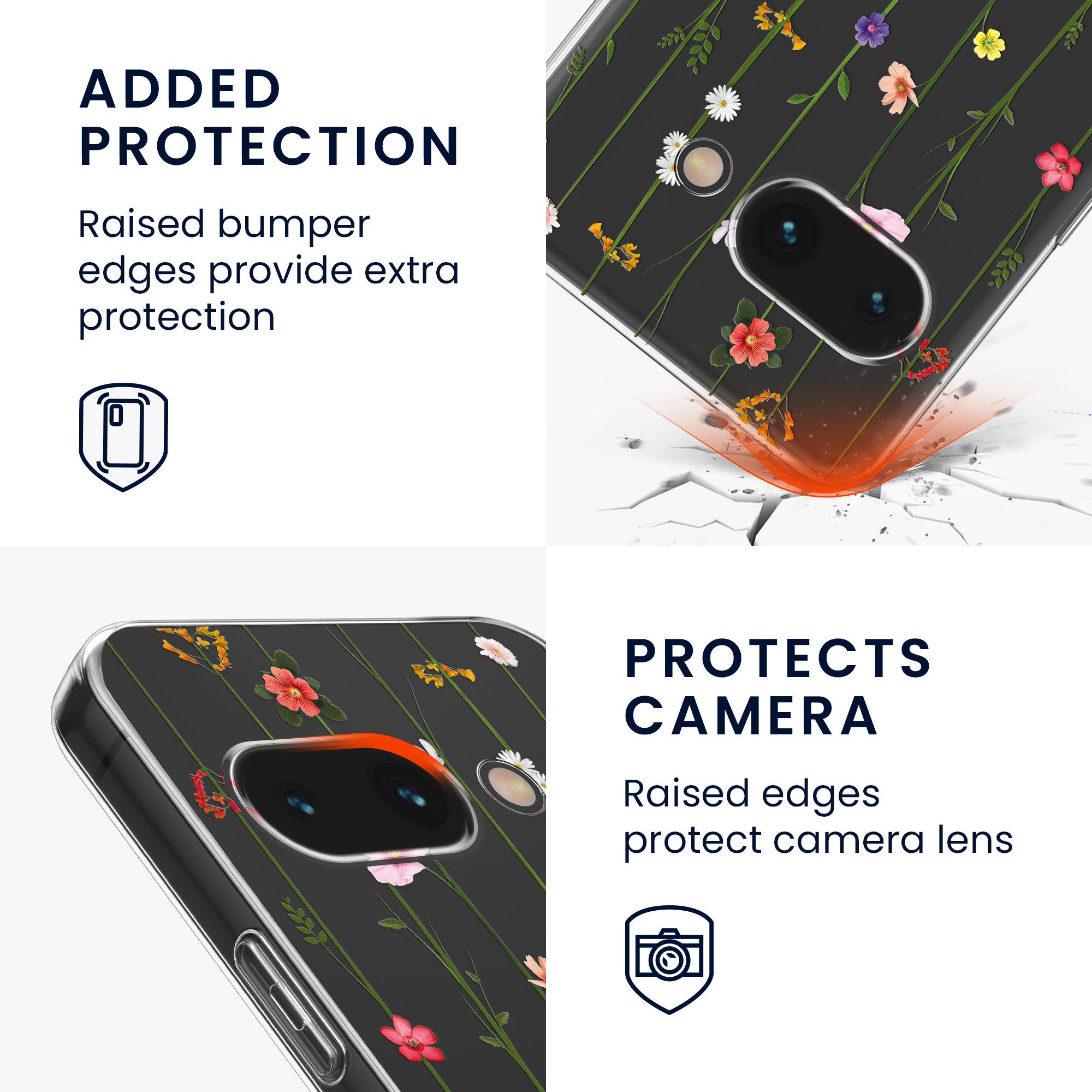 kwmobile Handyhülle Case für Google Pixel 9a, Hülle Silikon transparent - Silikonhülle