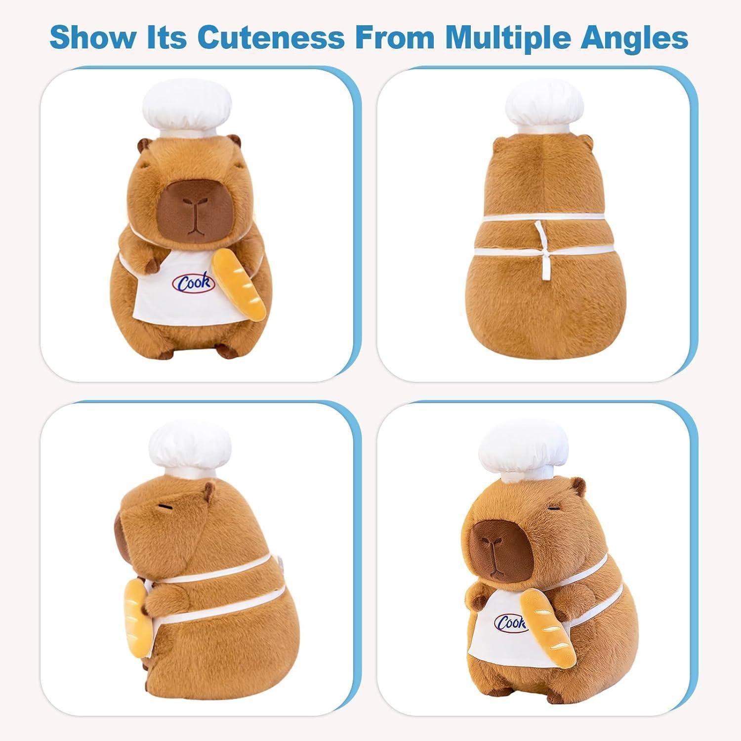 LuxusKollektion Kuscheltier Plüschtier Capybara Plüsch 35cm Kuscheltier Geschenk Kinder Koch 35cm (1-St)