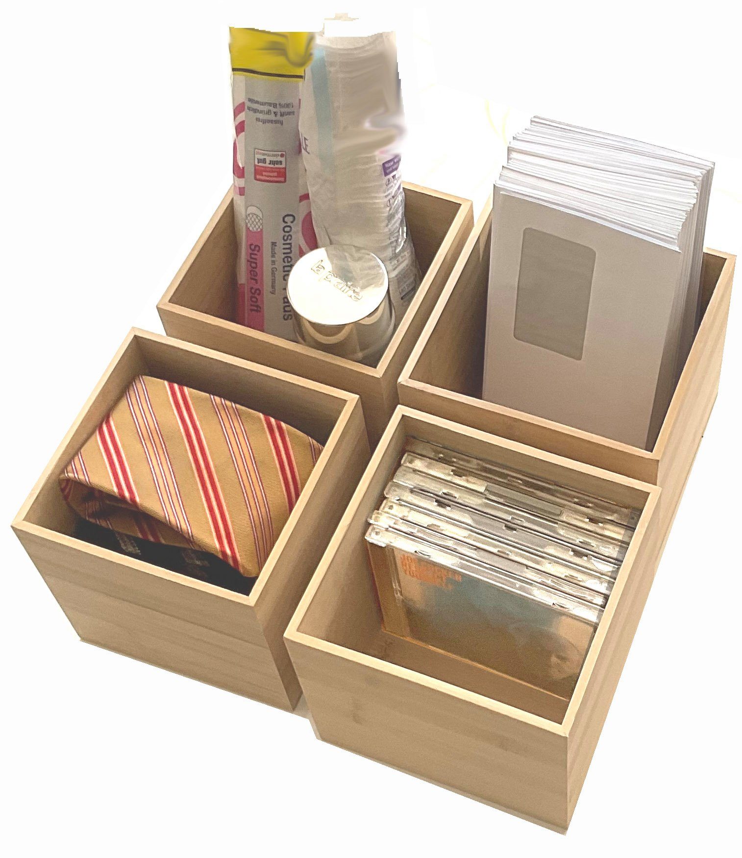 Cubix Aufbewahrungsbox Aufbewahrungs-Boxen-Set "Bambus"