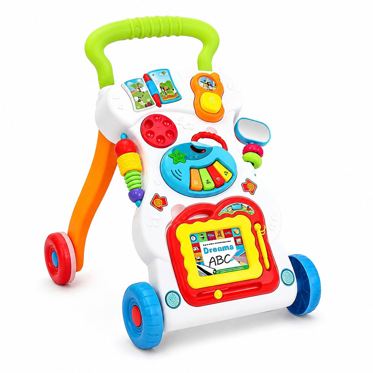 Fyrove Babywalker Musik & Licht Lauflernwagen, Baby Laufwagen Gehhilfe für Kleinkinder, (Kein Set, 1-tlg., Einzelprodukt, kein Set), Lauflernwagen mit Musik, Licht & einstellbarer Geschwindigkeit