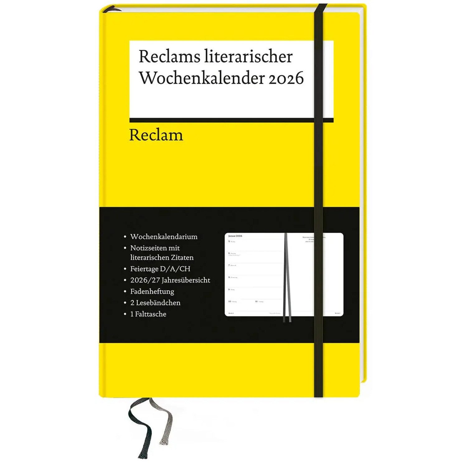 Reclam Verlag Taschenkalender Reclams literarischer Wochenkalender 2026