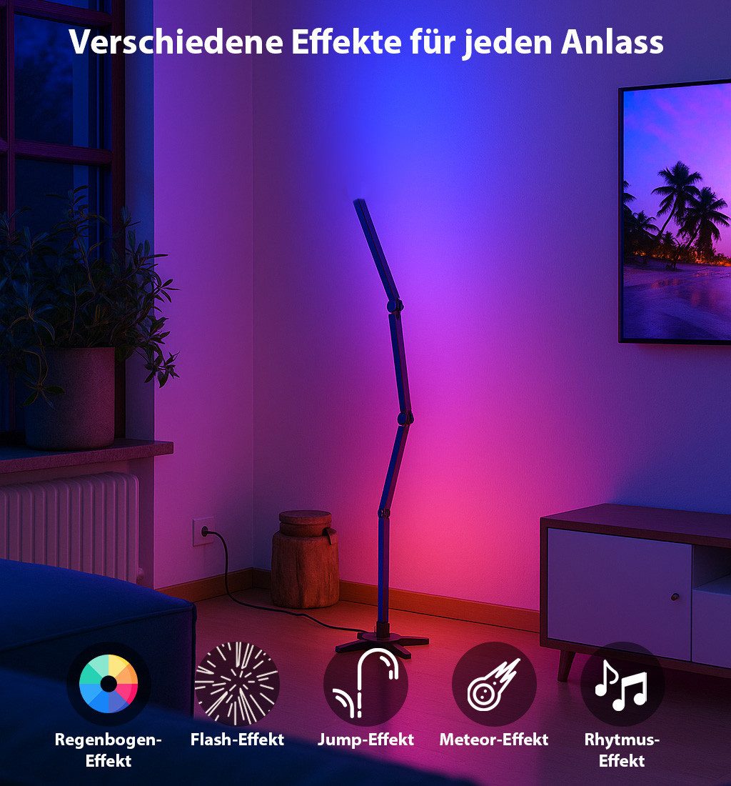 Northpoint LED Stehlampe RGB Faltbar Digitale günstig online kaufen