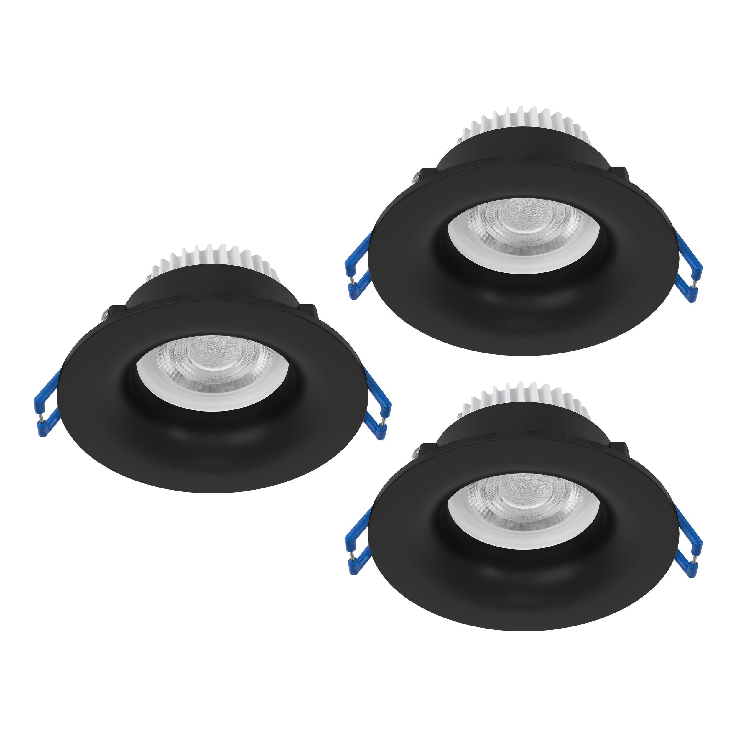 EGLO LED Einbauleuchte Salabate, Leuchtmittel inklusive, 3er Set Einbaustrahler, Ø 8,8 cm, Deckenspots Badezimmer, IP65