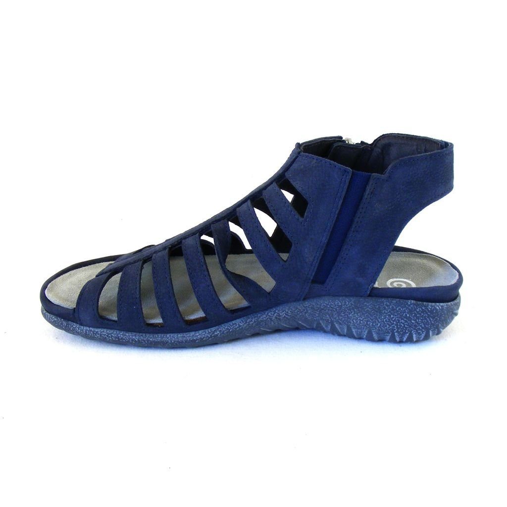 Schuhe Damen Pitau Naot 17969 navy Fußbett blaugrau Sandalen NAOT Leder Sandalette