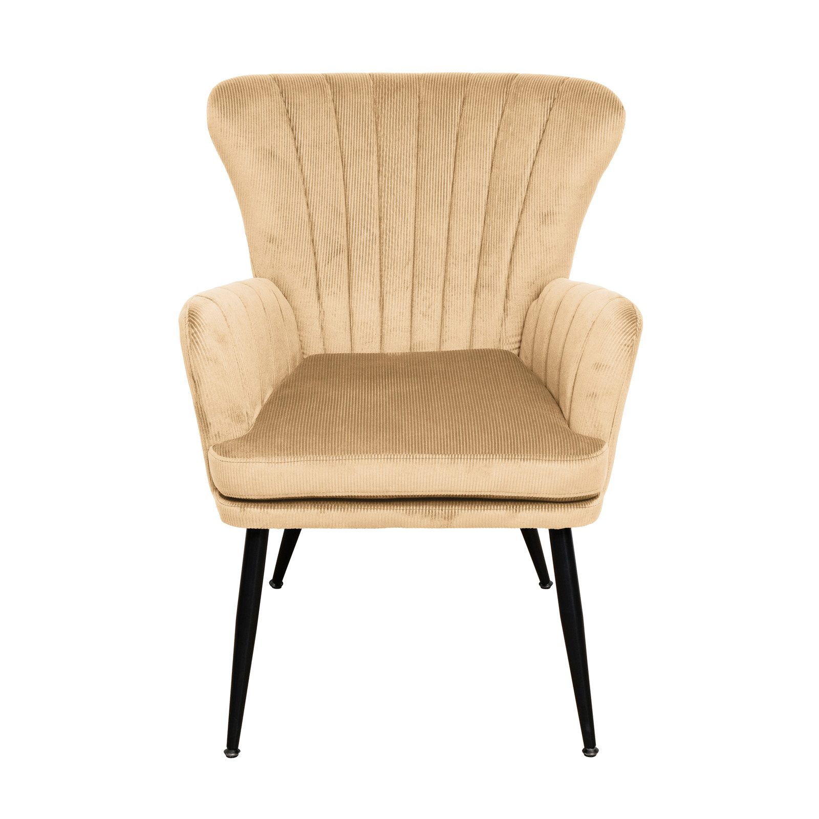 SVITA Sessel SANSA, Corbezug, Lesesessel, Modern, Polsterstuhl,Schwarz