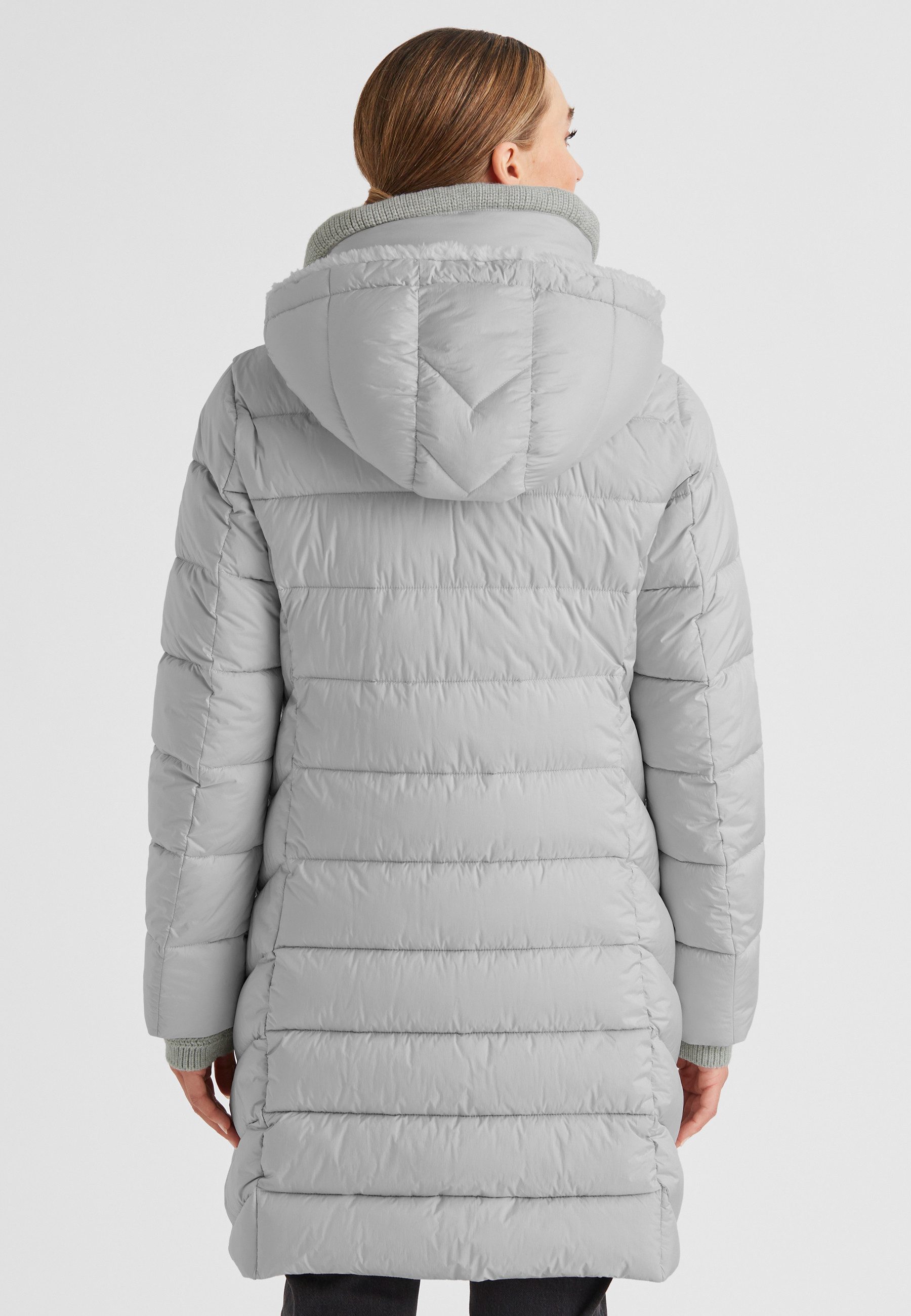 Milestone Steppmantel MSAdara Damen Steppjacke Lang Mantel gesteppt schlanke Passform