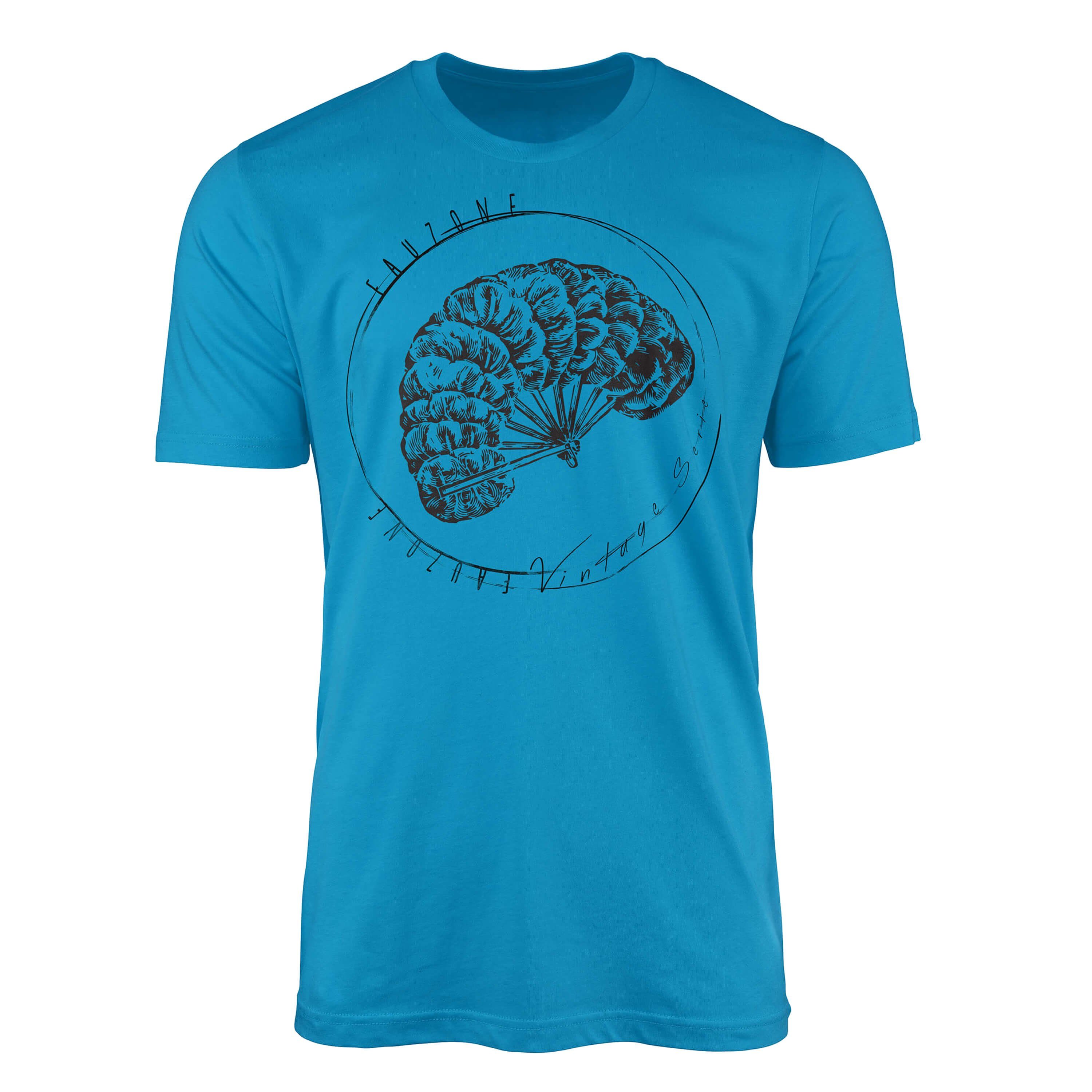 Sinus Art T-Shirt Vintage Herren T-Shirt Handfächer Atoll | T-Shirts