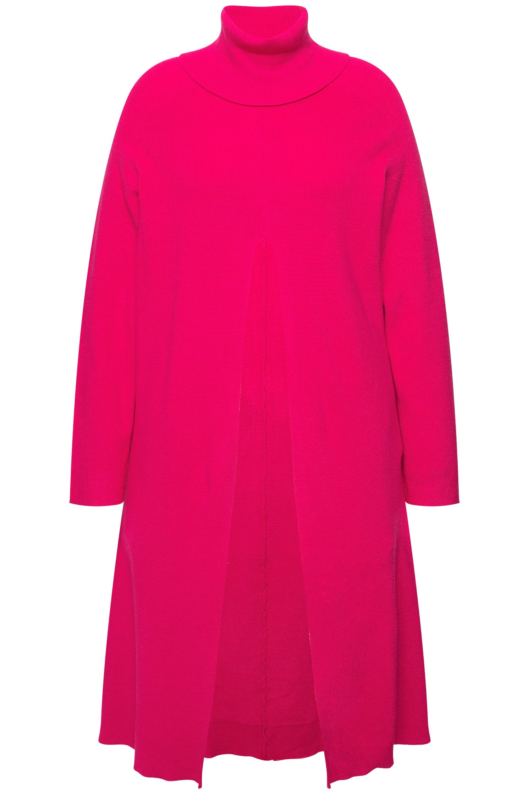 Ulla Popken Strickpullover Long-Pullover A-Linie Stehkragen günstig online kaufen