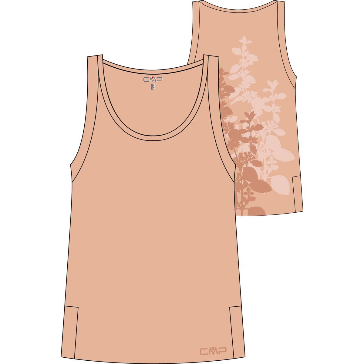 CMP Tanktop Woman TOP Stilvolles Tanktop aus Stretchjersey für maximale Bewegungsfreiheit