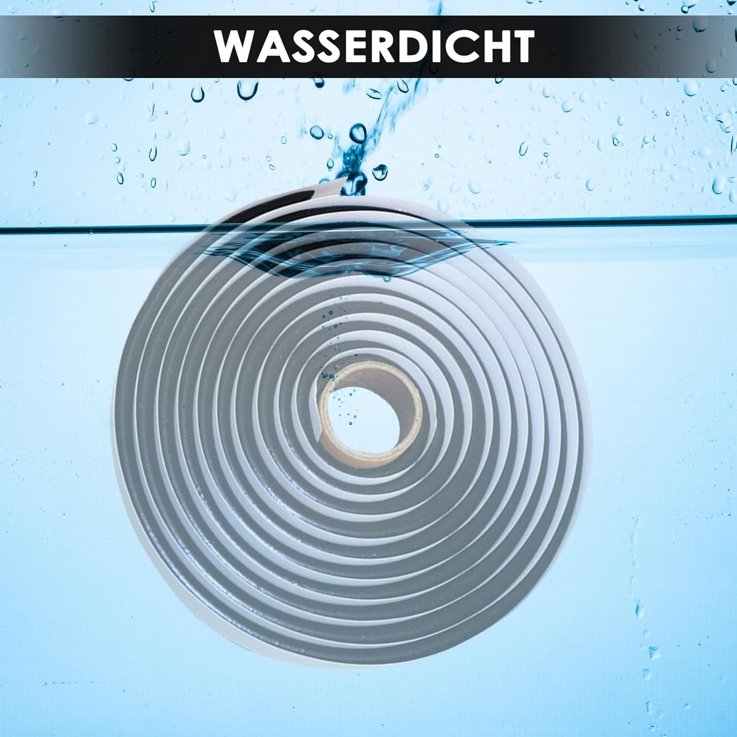 Zengi Dichtungsband Butyl-Dichtungsband 9,5 mm × 4 m selbstklebend wasserdicht Schwarz, (Packung, 1-St., 1 Rolle Butyl-Dichtungsband), UV-beständig, hitzebestän – Bild 3 von 5