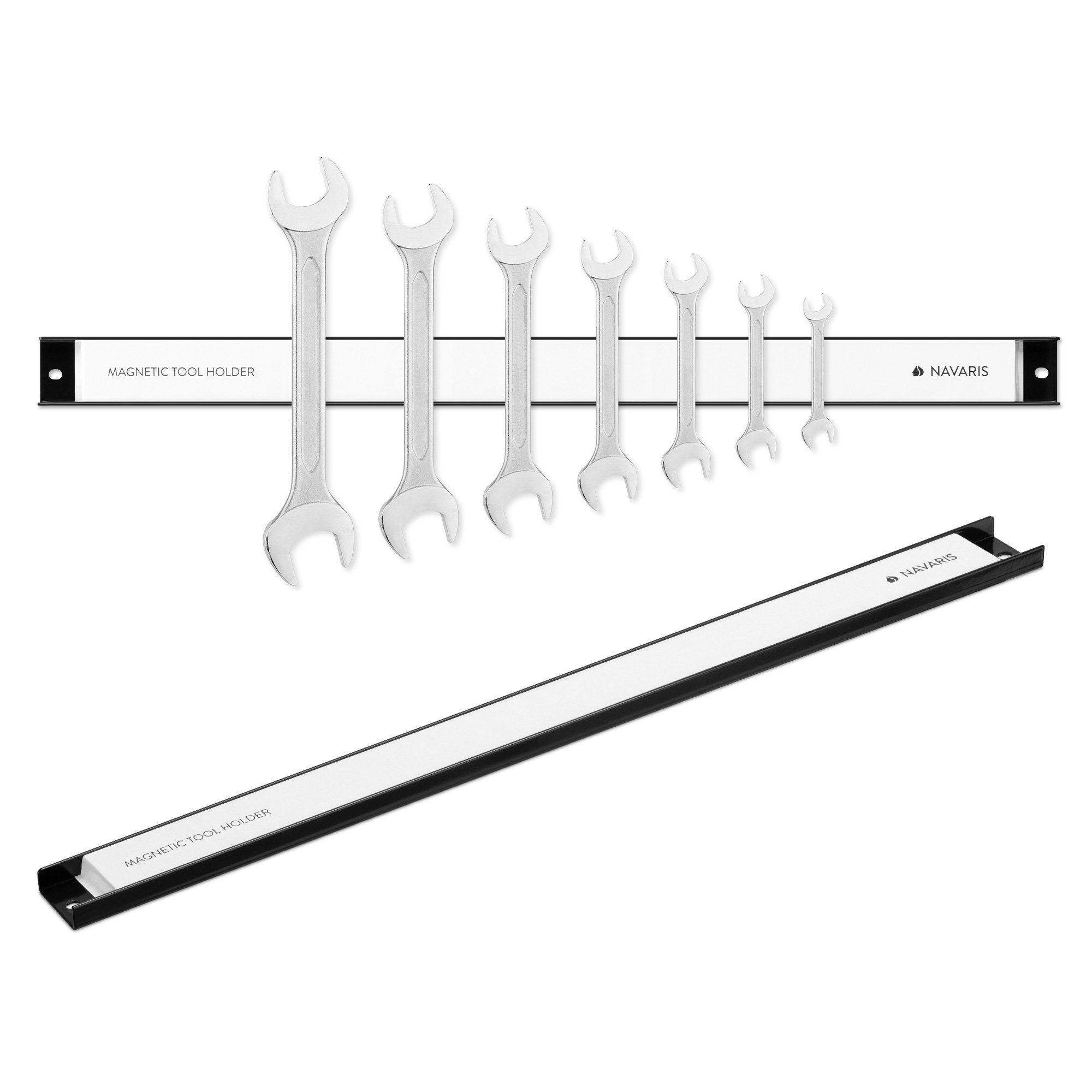 Navaris Magnet-Werkzeugleiste 2x Magnetische Werkzeugleiste - 4x61cm - Werkstatt, 1-tlg.