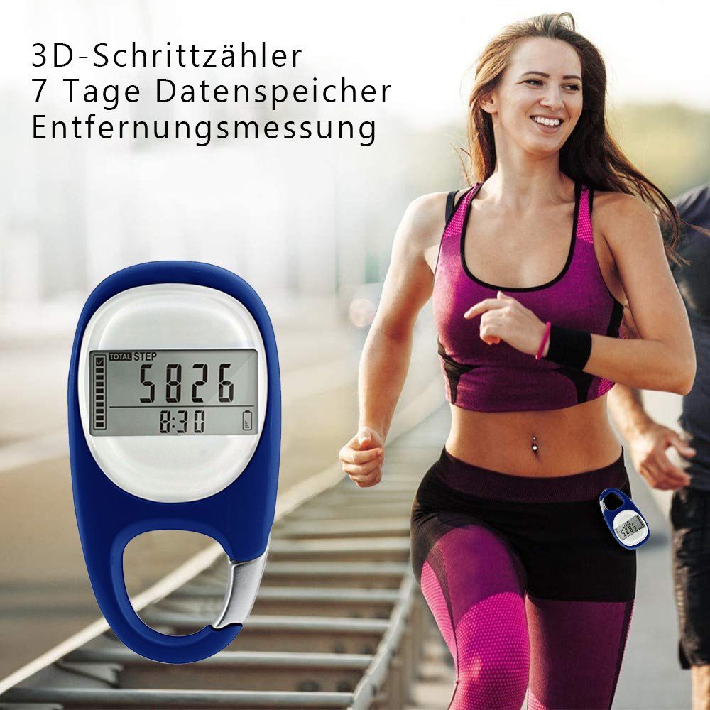 GelldG Fitness-Tracker Schrittzähler Schrittzähler Einfacher Walking mit Clip