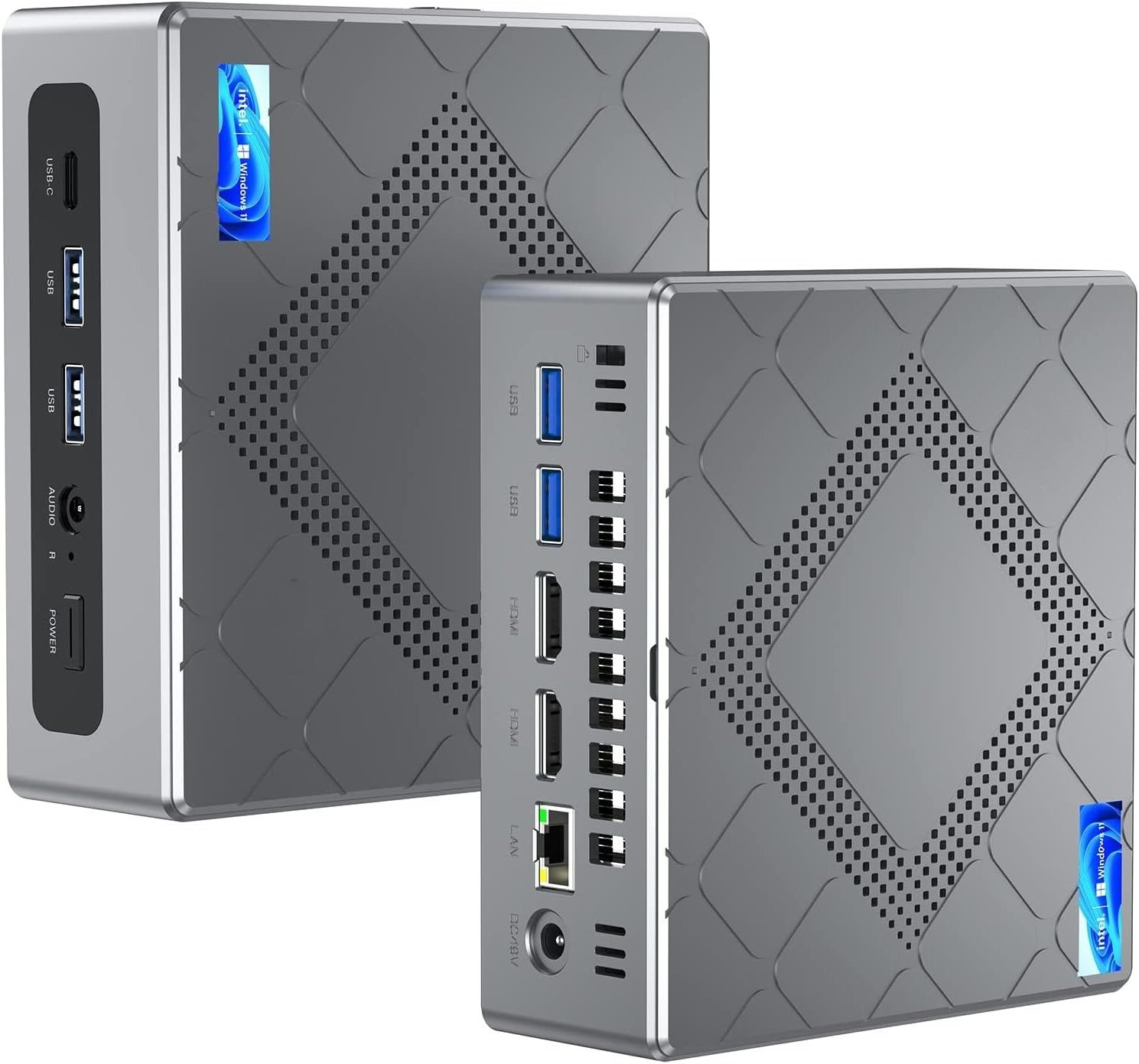 NiPoGi Intel Core i5-12600H,bis zu 4.5GHz, Windows 11 Pro,HDMI+VGA, Wifi 6 Mini-PC (Intel 12600H, 16 GB RAM, 512 GB SSD, Ιntel Iris Xe-Grafik,Mini Desktop Computer für Home office & Büro)