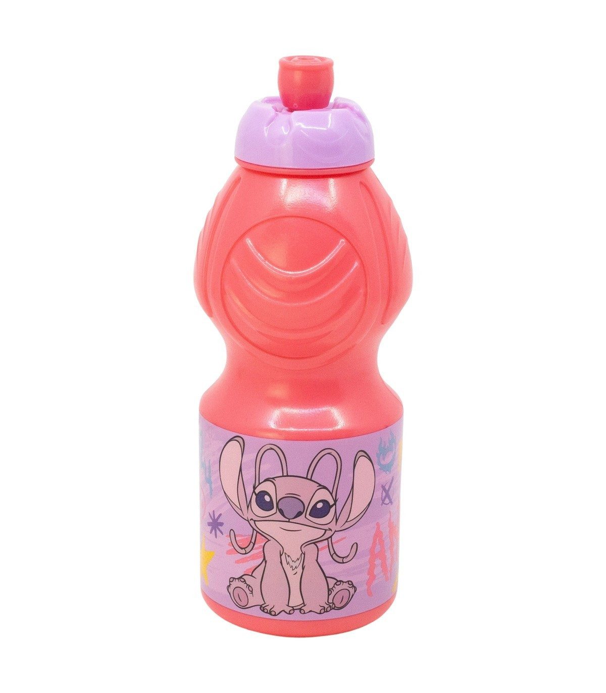Disney Trinkflasche Stitch Angel Kindertrinkflasche 400 ml für Schule und Freizeit