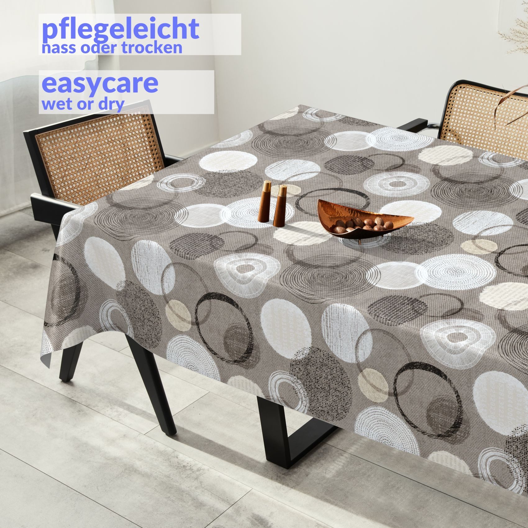 ANRO Tischdecke Wachstuchtischdecke MIMOSA Gartentischdecke (Einzelstück günstig online kaufen