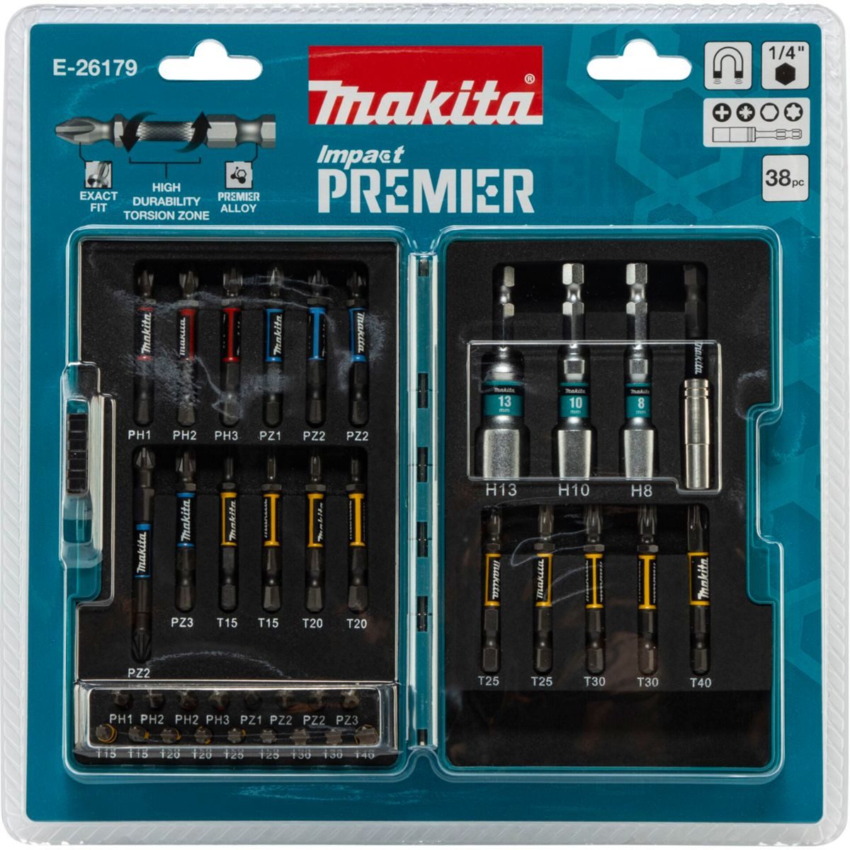 Makita Bit-Set E-26179 Torsion Bit-Set 38-tlg.