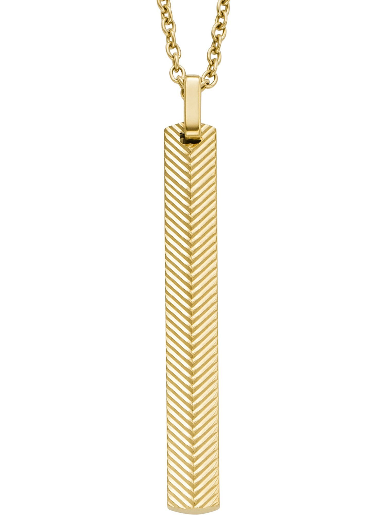 Collier Fossil Herren-Kette Edelstahl