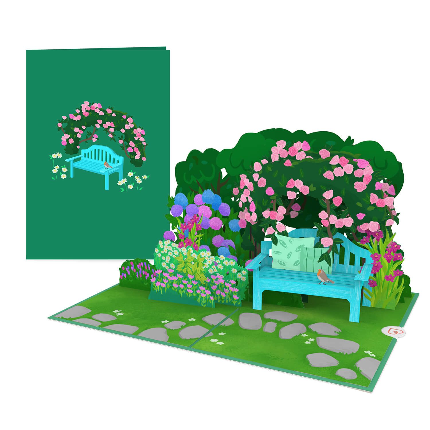 papercrush Geburtstagskarte Garten mit Blumen Pop-Up Karte