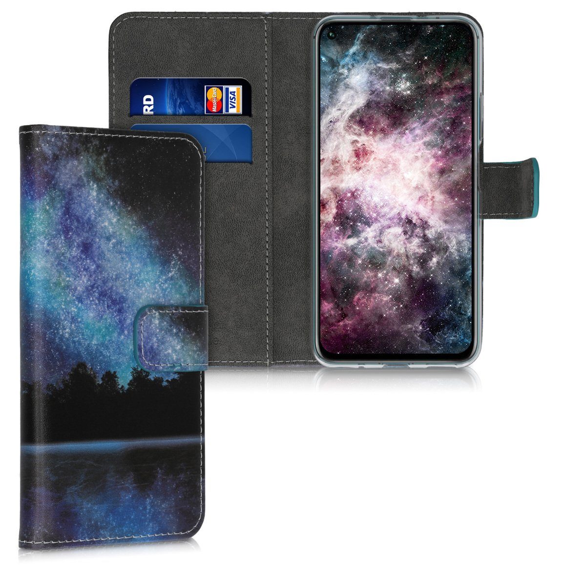 kwmobile Handyhülle, Hülle für Huawei Nova 5T Kunstleder Handy Wallet