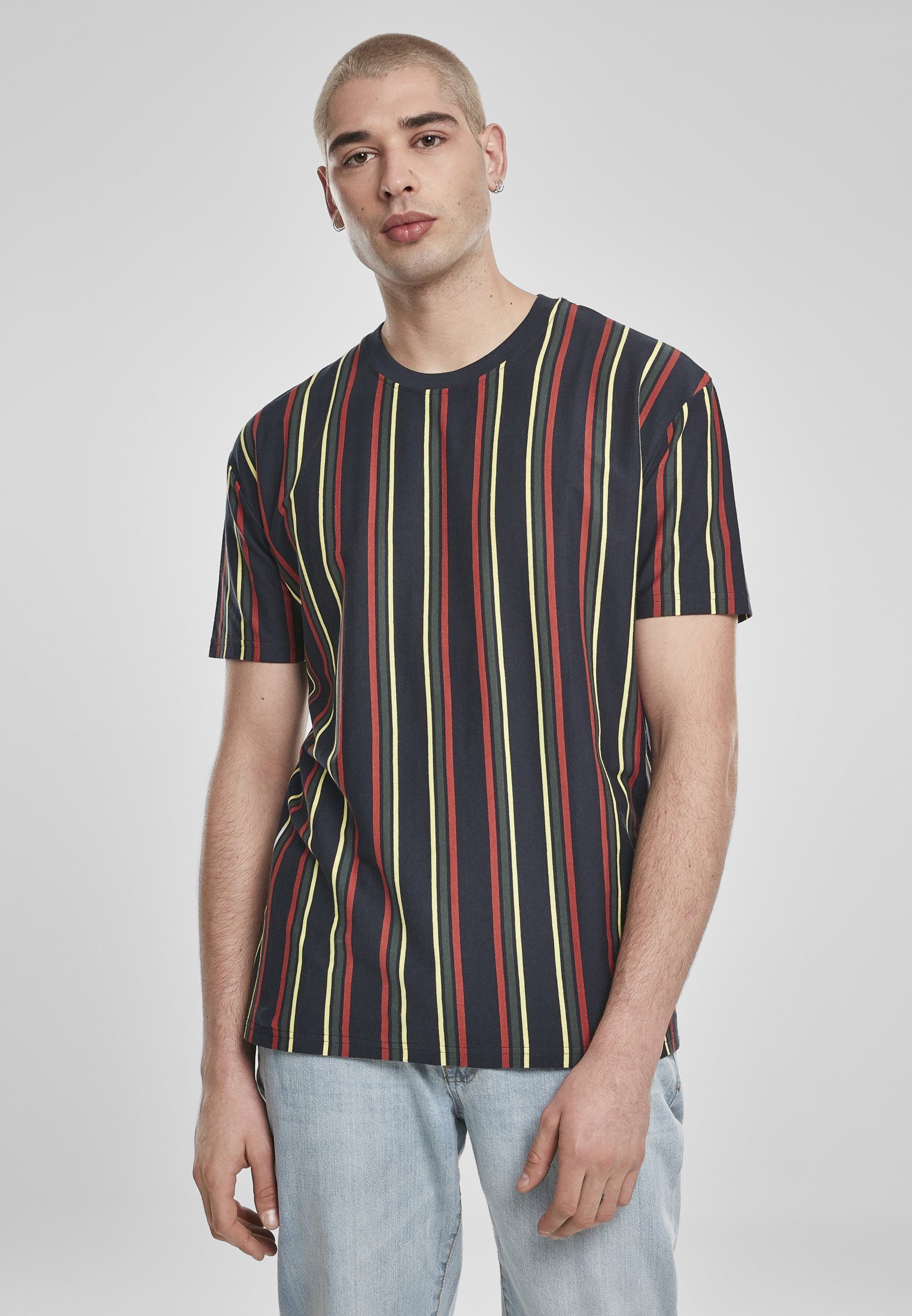 URBAN CLASSICS T-Shirt T-Shirt Printed Oversized Retro Stripe Tee (1-tlg)