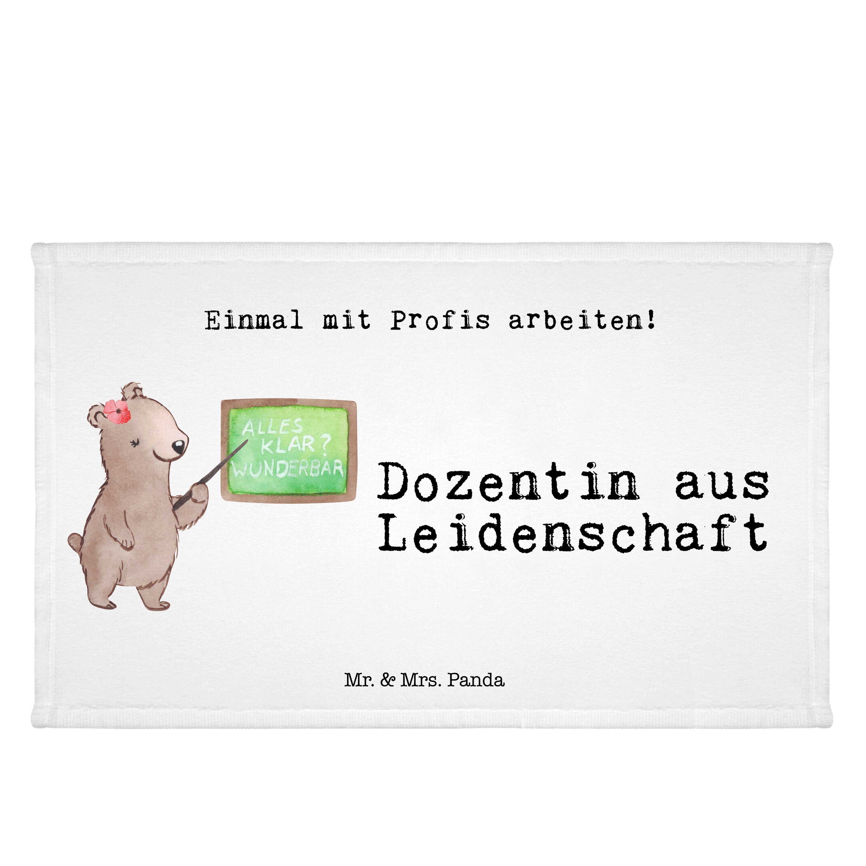 Vo, Weiß - Dozentin Mitarbeiter, Panda Handtuch & Mrs. Tutorin, (1-St) Leidenschaft aus - Geschenk, Mr.