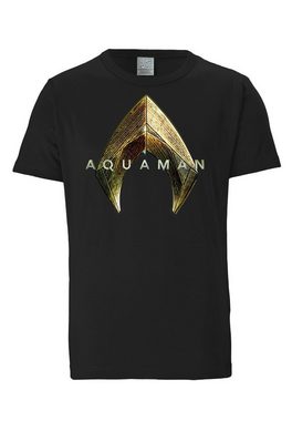 LOGOSHIRT T-Shirt DC Comics - Aquaman Logo mit lizenziertem Print