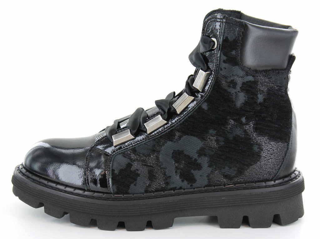 NOCLAIM Inna 1 Pony nero Stiefelette