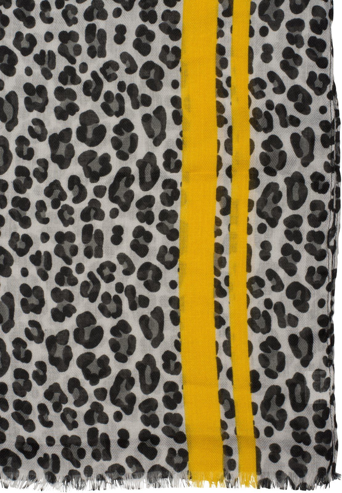 styleBREAKER Modeschal Weicher Schal mit Leoparden Print und Streifen, (1-S günstig online kaufen